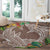 Polynesia Round Carpet Sharks Duo Tropical Brown