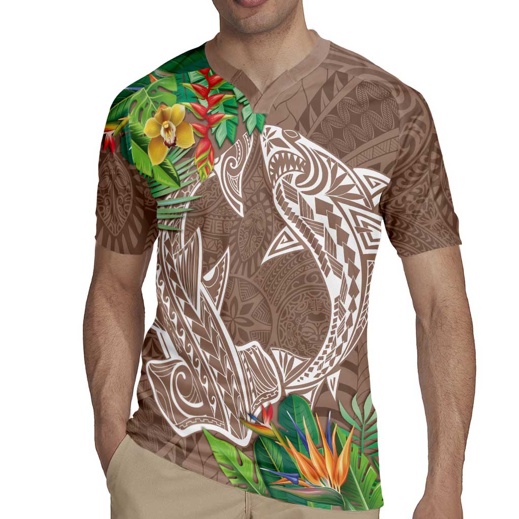 Polynesia Rugby Jersey Sharks Duo Tropical Brown LT7 - Polynesian Pride