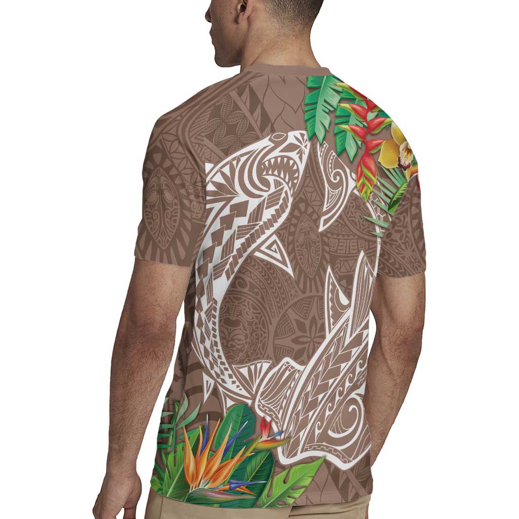 Polynesia Rugby Jersey Sharks Duo Tropical Brown LT7 - Polynesian Pride