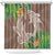 Polynesia Shower Curtain Sharks Duo Tropical Brown