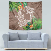 Polynesia Tapestry Sharks Duo Tropical Brown LT7 - Polynesian Pride