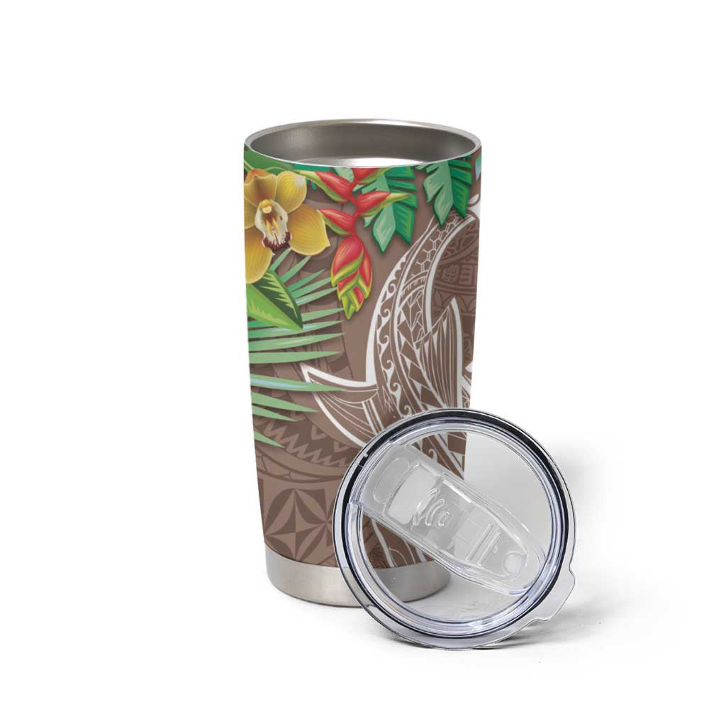 Polynesia Tumbler Cup Sharks Duo Tropical Brown LT7 - Polynesian Pride