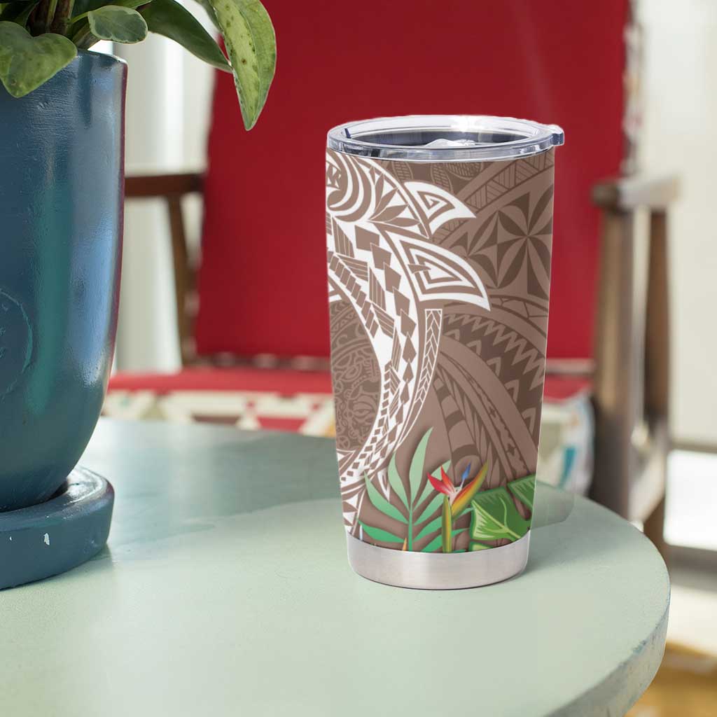 Polynesia Tumbler Cup Sharks Duo Tropical Brown LT7 - Polynesian Pride