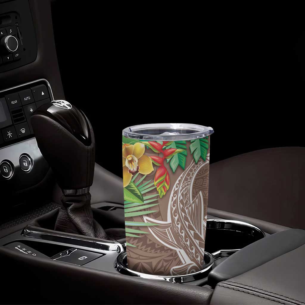Polynesia Tumbler Cup Sharks Duo Tropical Brown LT7 - Polynesian Pride