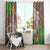 Polynesia Window Curtain Sharks Duo Tropical Brown