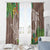 Polynesia Window Curtain Sharks Duo Tropical Brown