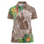 Polynesia Women Polo Shirt Sharks Duo Tropical Brown