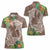 Polynesia Women Polo Shirt Sharks Duo Tropical Brown