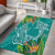 Polynesia Area Rug Sharks Duo Tropical Teal