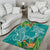 Polynesia Area Rug Sharks Duo Tropical Teal