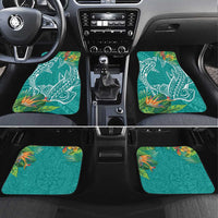 Polynesia Car Mats Sharks Duo Tropical Teal LT7 Set 4pcs Teal - Polynesian Pride