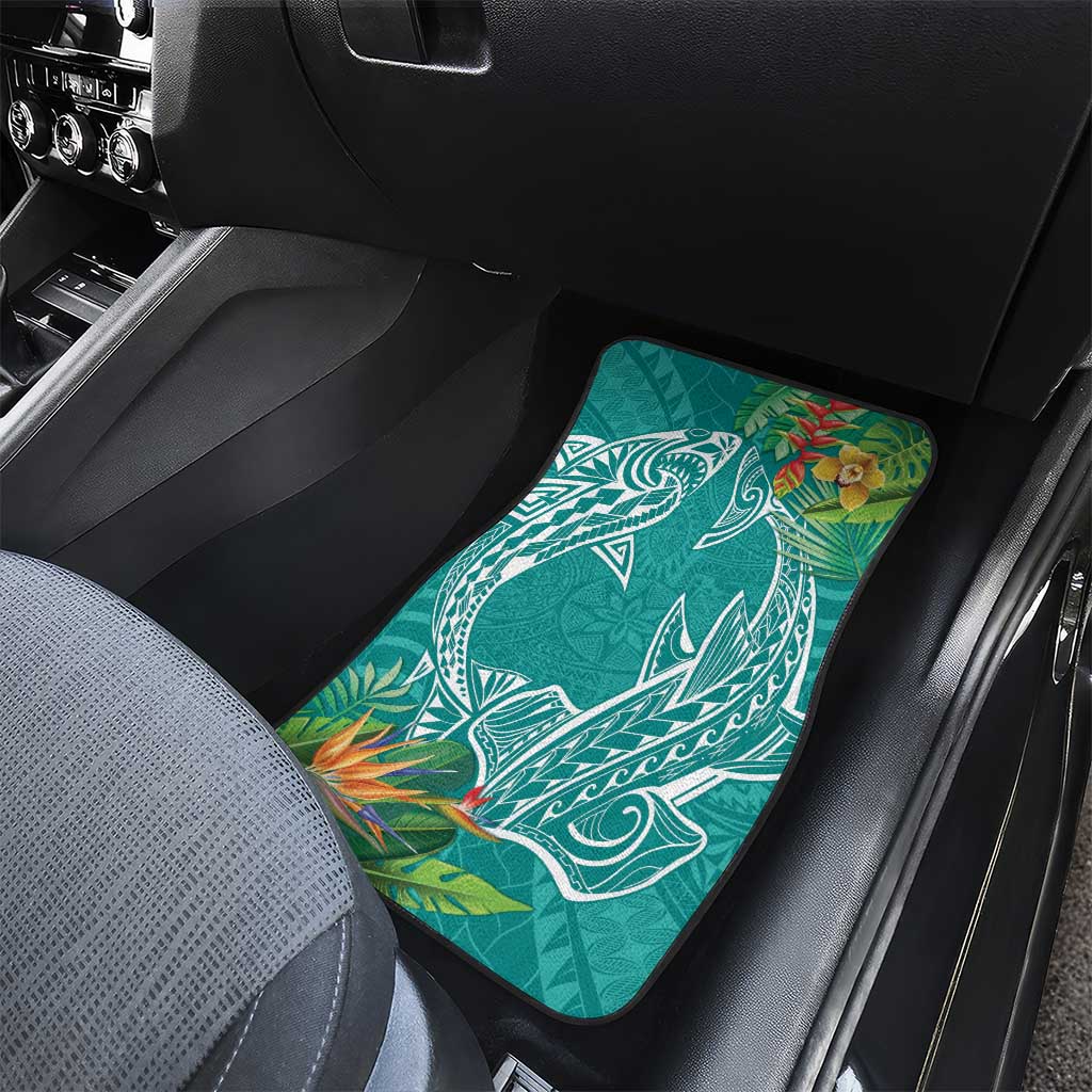 Polynesia Car Mats Sharks Duo Tropical Teal LT7 - Polynesian Pride