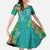 Polynesia Family Matching Long Sleeve Bodycon Dress and Hawaiian Shirt Sharks Duo Tropical Teal