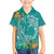 Polynesia Family Matching Puletasi and Hawaiian Shirt Sharks Duo Tropical Teal