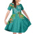 Polynesia Family Matching Short Sleeve Bodycon Dress and Hawaiian Shirt Sharks Duo Tropical Teal