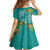 Polynesia Family Matching Short Sleeve Bodycon Dress and Hawaiian Shirt Sharks Duo Tropical Teal