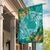 Polynesia Garden Flag Sharks Duo Tropical Teal