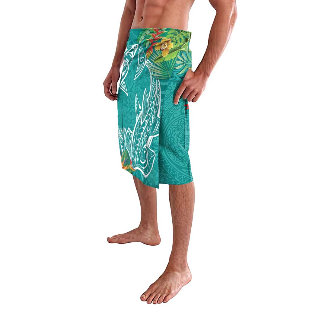 Polynesia Lavalava Sharks Duo Tropical Teal LT7 - Polynesian Pride