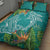 Polynesia Quilt Bed Set Sharks Duo Tropical Teal