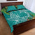 Polynesia Quilt Bed Set Sharks Duo Tropical Teal