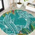 Polynesia Round Carpet Sharks Duo Tropical Teal