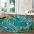 Polynesia Round Carpet Sharks Duo Tropical Teal