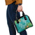 Polynesia Shoulder Handbag Sharks Duo Tropical Teal