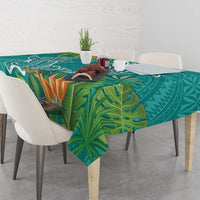 Polynesia Tablecloth Sharks Duo Tropical Teal LT7 - Polynesian Pride