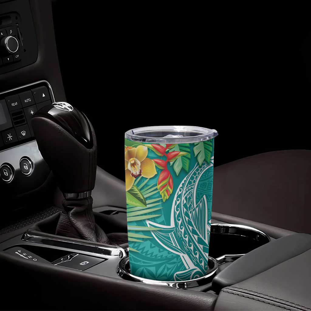 Polynesia Tumbler Cup Sharks Duo Tropical Teal LT7 - Polynesian Pride