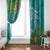 Polynesia Window Curtain Sharks Duo Tropical Teal