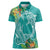 Polynesia Women Polo Shirt Sharks Duo Tropical Teal