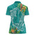 Polynesia Women Polo Shirt Sharks Duo Tropical Teal