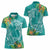 Polynesia Women Polo Shirt Sharks Duo Tropical Teal