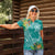 Polynesia Women Polo Shirt Sharks Duo Tropical Teal