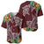 Polynesia Baseball Jersey Sharks Duo Tropical Oxblood