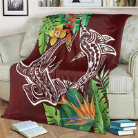 Polynesia Blanket Sharks Duo Tropical Oxblood LT7 - Polynesian Pride
