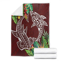 Polynesia Blanket Sharks Duo Tropical Oxblood LT7 - Polynesian Pride