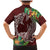 Polynesia Family Matching Mermaid Dress and Hawaiian Shirt Sharks Duo Tropical Oxblood