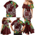 Polynesia Family Matching Mermaid Dress and Hawaiian Shirt Sharks Duo Tropical Oxblood