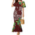 Polynesia Family Matching Mermaid Dress and Hawaiian Shirt Sharks Duo Tropical Oxblood