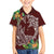 Polynesia Family Matching Off Shoulder Short Dress and Hawaiian Shirt Sharks Duo Tropical Oxblood