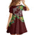 Polynesia Family Matching Short Sleeve Bodycon Dress and Hawaiian Shirt Sharks Duo Tropical Oxblood