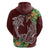 Polynesia Hoodie Sharks Duo Tropical Oxblood