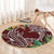 Polynesia Round Carpet Sharks Duo Tropical Oxblood