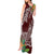 Polynesia Tank Maxi Dress Sharks Duo Tropical Oxblood