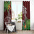 Polynesia Window Curtain Sharks Duo Tropical Oxblood