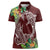 Polynesia Women Polo Shirt Sharks Duo Tropical Oxblood