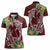 Polynesia Women Polo Shirt Sharks Duo Tropical Oxblood