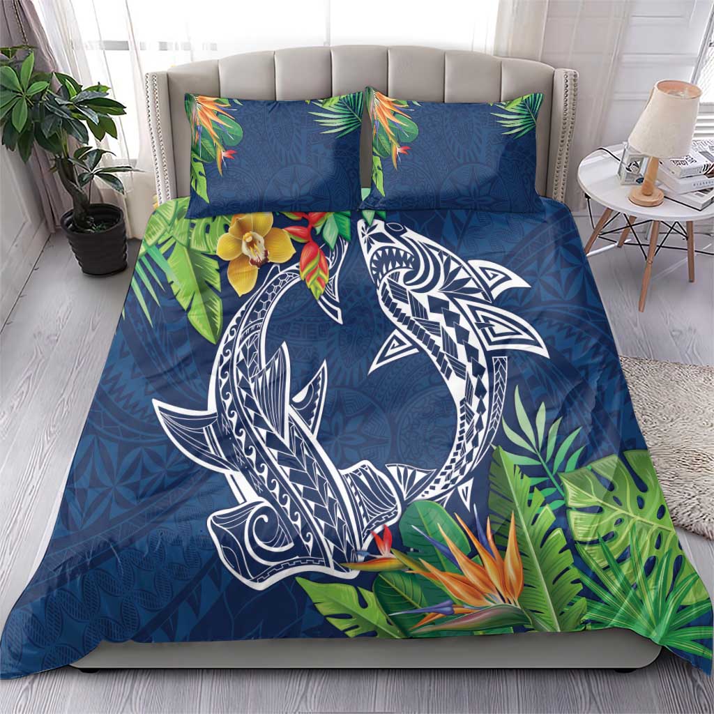 Polynesia Bedding Set Sharks Duo Tropical Navy LT7 - Polynesian Pride