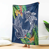 Polynesia Blanket Sharks Duo Tropical Navy LT7 - Polynesian Pride